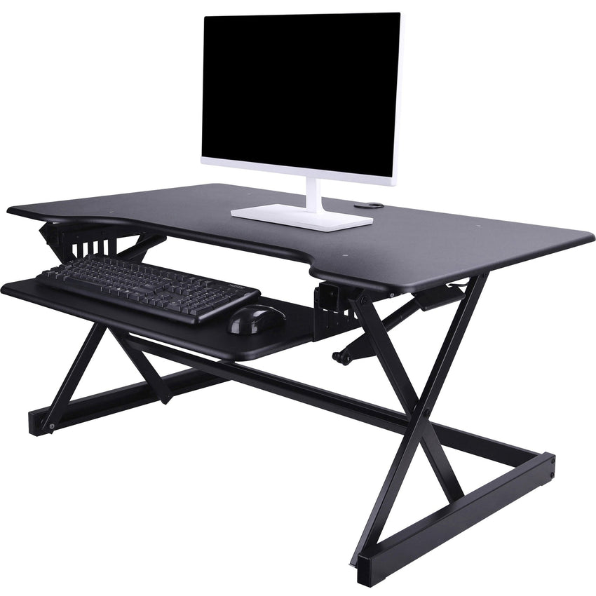 Lorell Deluxe Adjustable Desk Riser 20"H x 38"W x 24"D Black (LLR - LLR99759) - SchoolOutlet