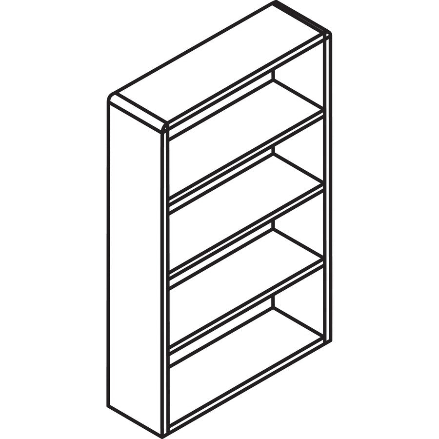 Lorell Professional 4 - Shelf Laminate Bookcase 36"W x 12"D x 48"H with Adjustable Shelving (LLR - LAM - BC48 - 4S) - SchoolOutlet