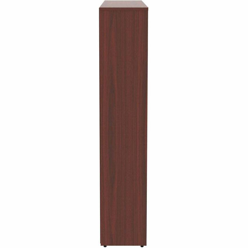 Lorell 5 - Shelf Laminate Bookcase 36"W x 12"D x 60"H Mahogany (LLR - LLR997860) - SchoolOutlet