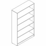 Lorell 5 - Shelf Laminate Bookcase 36