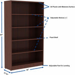 Lorell 5 - Shelf Laminate Bookcase 36