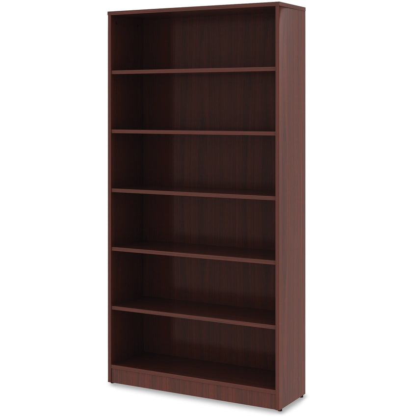 Lorell Professional 6 - Shelf Laminate Bookcase 36"W x 12"D x 72"H with Adjustable Shelving (LLR - LAM - BC72 - 6S) - SchoolOutlet
