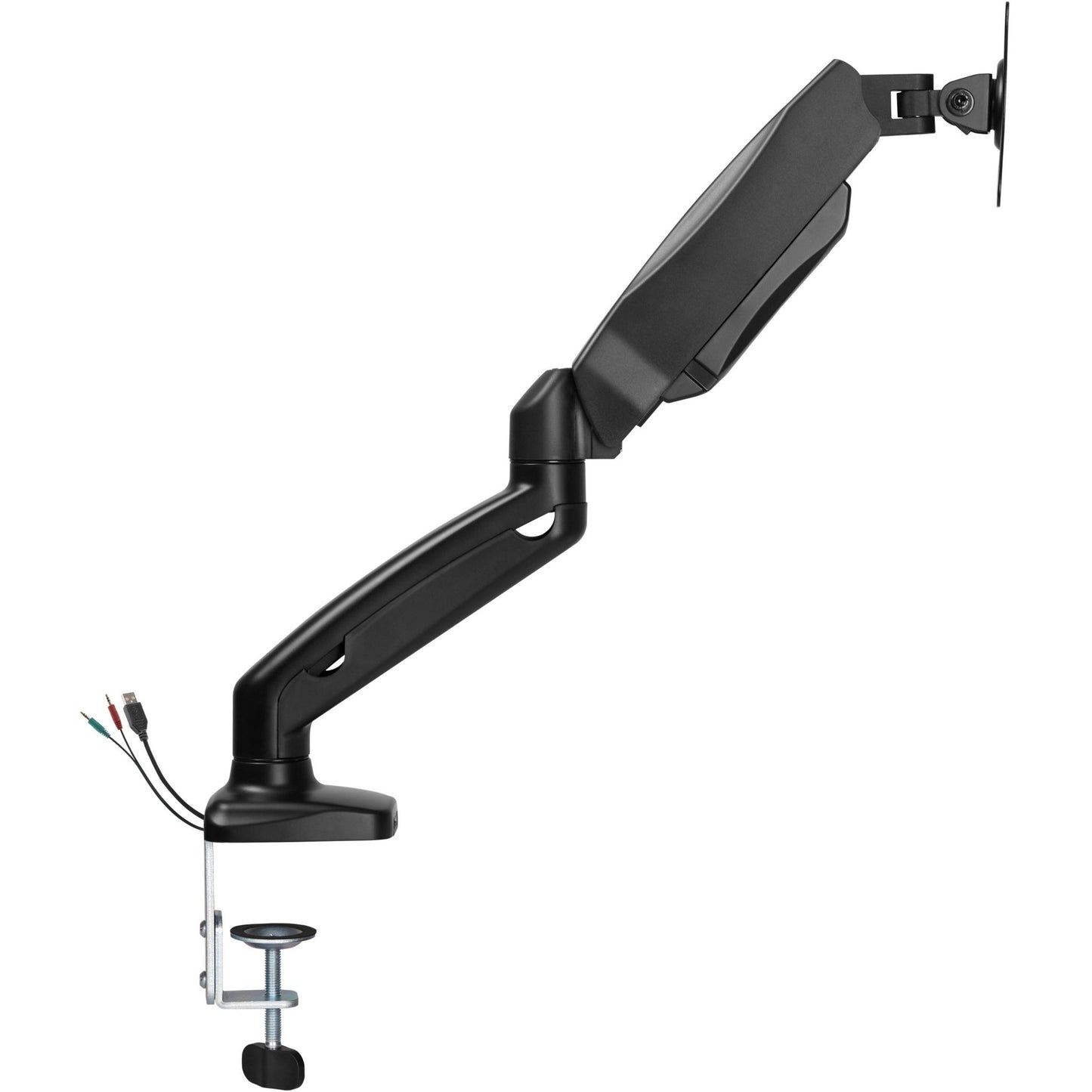 Lorell Single Monitor Mounting Arm Height Adjustable Black (LLR - LLR99800) - SchoolOutlet