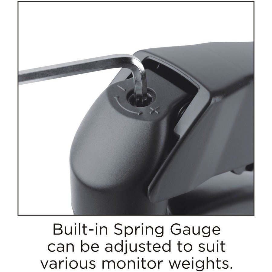 Lorell Single Monitor Mounting Arm Height Adjustable Black (LLR - LLR99800) - SchoolOutlet