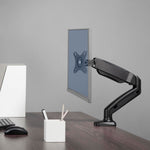 Lorell Single Monitor Mounting Arm Height Adjustable Black (LLR - LLR99800) - SchoolOutlet