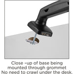 Lorell Single Monitor Mounting Arm Height Adjustable Black (LLR - LLR99800) - SchoolOutlet