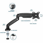 Lorell Single Monitor Mounting Arm Height Adjustable Black (LLR - LLR99800) - SchoolOutlet