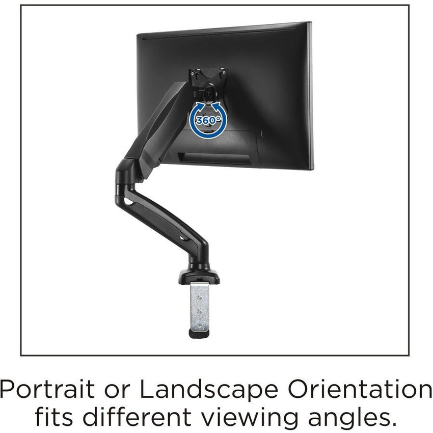 Lorell Single Monitor Mounting Arm Height Adjustable Black (LLR - LLR99800) - SchoolOutlet