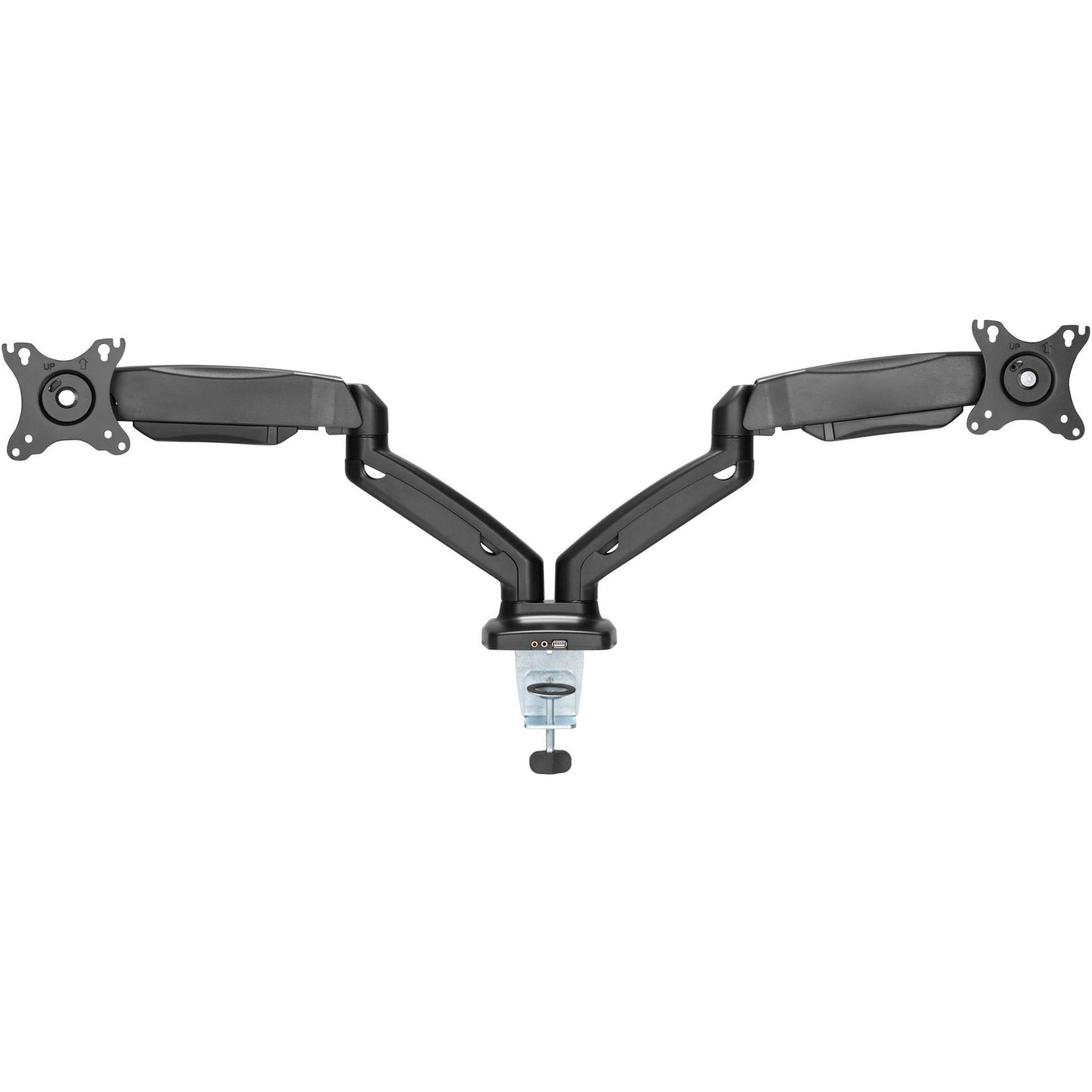 Lorell Dual Monitor Mounting Arm Height Adjustable Black (LLR - LLR99801) - SchoolOutlet