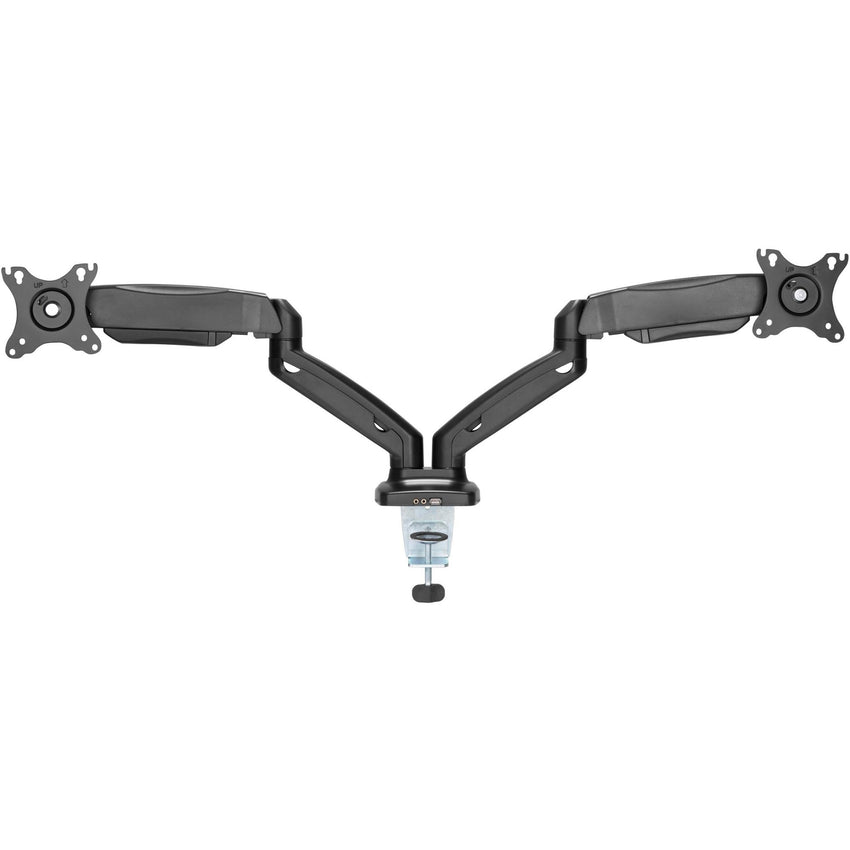 Lorell Dual Monitor Mounting Arm Height Adjustable Black (LLR - LLR99801) - SchoolOutlet