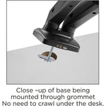 Lorell Dual Monitor Mounting Arm Height Adjustable Black (LLR - LLR99801) - SchoolOutlet