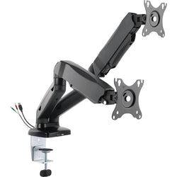 Lorell Dual Monitor Mounting Arm Height Adjustable Black (LLR-LLR99801)