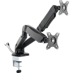 Lorell Dual Monitor Mounting Arm Height Adjustable Black (LLR - LLR99801) - SchoolOutlet
