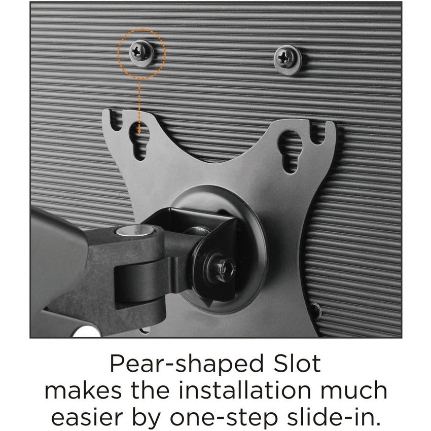 Lorell Dual Monitor Mounting Arm Height Adjustable Black (LLR - LLR99801) - SchoolOutlet