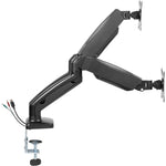 Lorell Dual Monitor Mounting Arm Height Adjustable Black (LLR - LLR99801) - SchoolOutlet