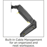 Lorell Dual Monitor Mounting Arm Height Adjustable Black (LLR - LLR99801) - SchoolOutlet