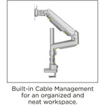 Lorell Dual Monitor Mounting Arm with Pole Height Adjustable Gray (LLR - LLR99803) - SchoolOutlet