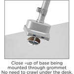 Lorell Triple Monitor Mounting Arm with Pole Height Adjustable Gray (LLR - LLR99804) - SchoolOutlet