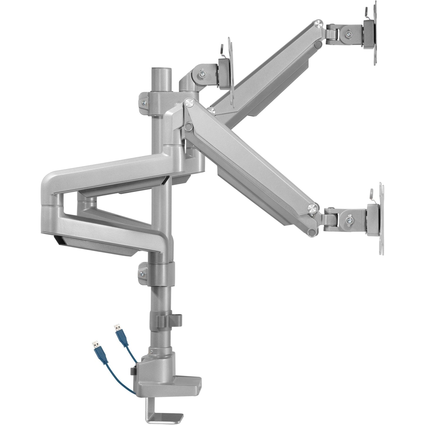Lorell Triple Monitor Mounting Arm with Pole Height Adjustable Gray (LLR - LLR99804) - SchoolOutlet