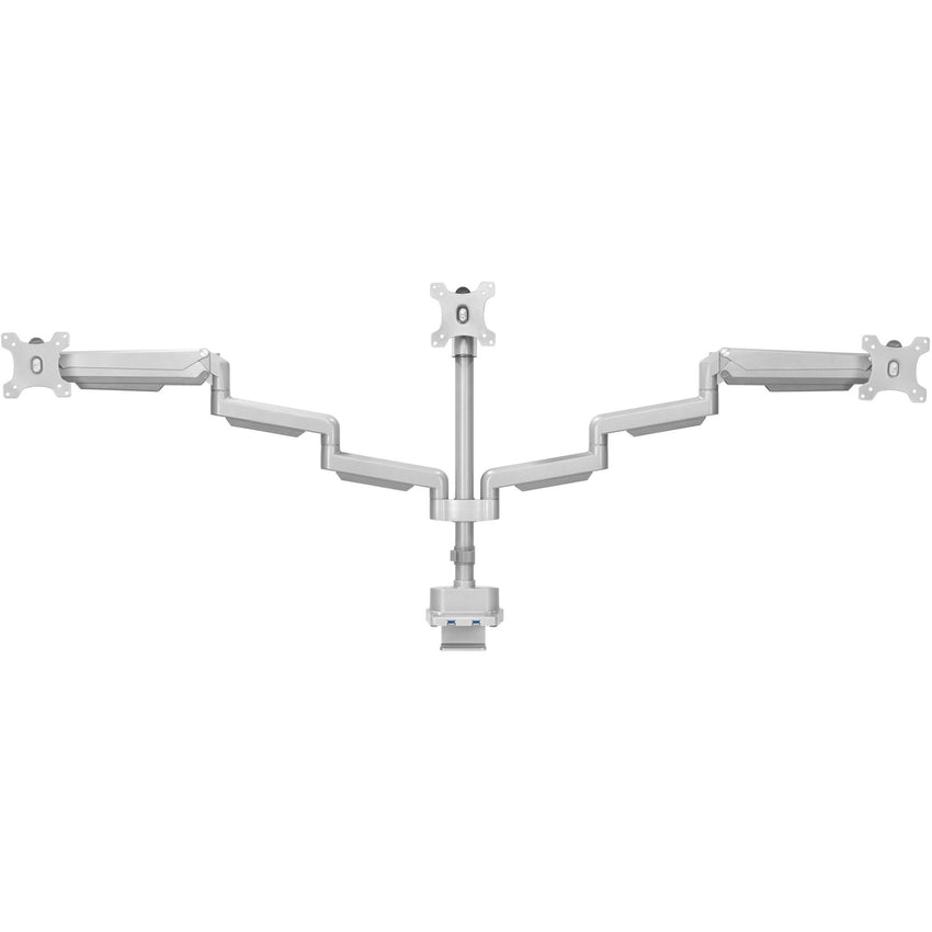 Lorell Triple Monitor Mounting Arm with Pole Height Adjustable Gray (LLR - LLR99804) - SchoolOutlet