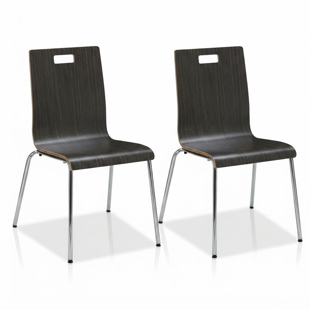 Lorell Bentwood Cafe Chair with Steel Frame - Set of 2 (LLR-LLR9986X) - SchoolOutlet