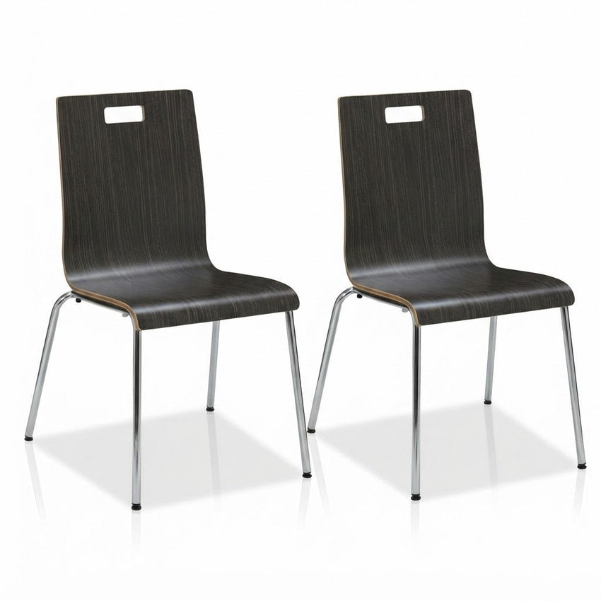 Lorell Bentwood Cafe Chair with Steel Frame - Set of 2 (LLR-LLR9986X) - SchoolOutlet