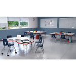 Lorell 12” Seat Height Student Stack Chair, Four - legged Base for Classrooms - Set of 4 (LLR - LLR99881) - SchoolOutlet