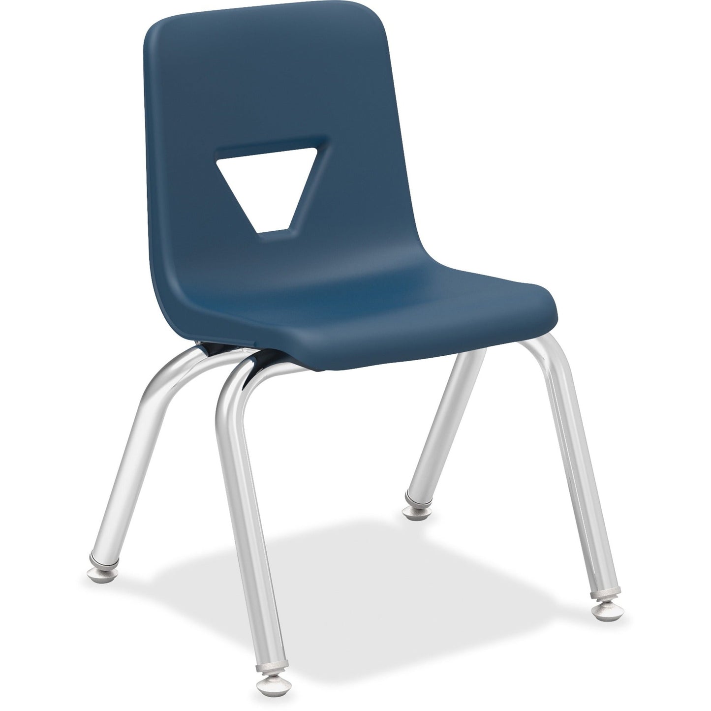 Lorell 12” Seat Height Student Stack Chair, Four - legged Base for Classrooms - Set of 4 (LLR - LLR99881) - SchoolOutlet