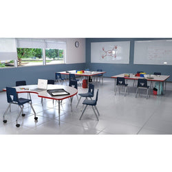 Lorell 14” Seat Height Student Stack Chair, Four-legged Base for Classrooms - Set of 4 (LLR-LLR99884)