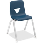Lorell 14” Seat Height Student Stack Chair, Four - legged Base for Classrooms - Set of 4 (LLR - LLR99884) - SchoolOutlet
