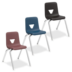 Lorell 16” Seat Height Student Stack Chair, Four-legged Base for Classrooms - Set of 4 (LLR-LLR9988X-16)