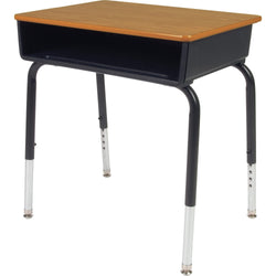 Lorell Adjustable Height Student Desk with Book Box Rectangle Top Set of 2 (LLR-LLR99893)