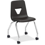 Lorell 18” Seat Height Classroom Mobile Chair, Four - Legged Base with Swivel Casters - Set of 2 18