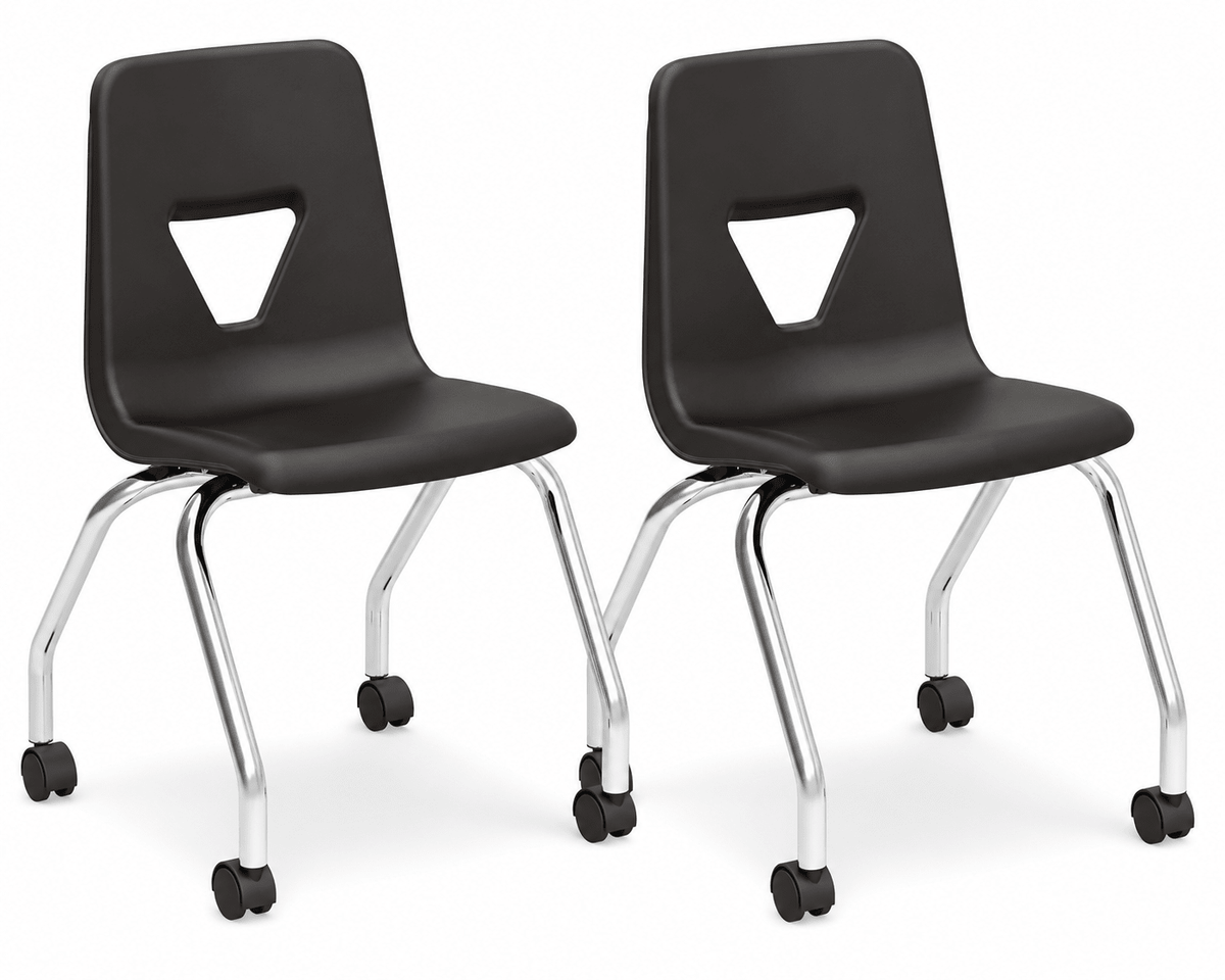 Lorell 18” Seat Height Classroom Mobile Chair, Four-Legged Base with Swivel Casters - Set of 2 18"H (LLR-LLR999X-18X) - SchoolOutlet
