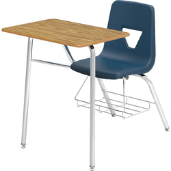 Lorell Student Chair Desk Combo with Book Rack HPL Top Four Leg Frame Set of 2 24" W x 18" D 31 H (LLR-LLR99914)