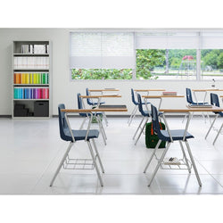 Lorell Writing Tablet Arm Student Desk with Bookrack and Four-Legged Base - Set of 2 (LLR-LLR99915)