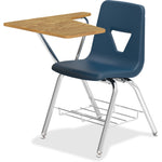 Lorell Writing Tablet Arm Student Desk with Bookrack and Four - Legged Base - Set of 2 (LLR - LLR99915) - SchoolOutlet