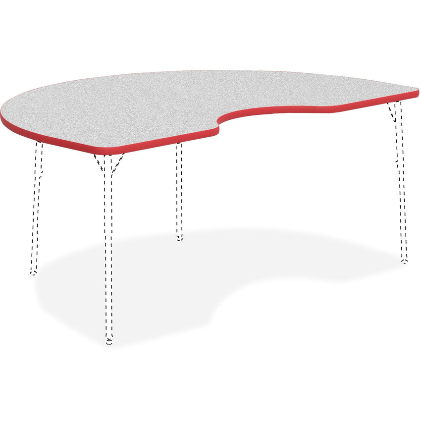 Lorell Kidney Shape Classroom Activity Tabletop 72"W x 48"D x 1.13"Thick Assembly Required (LLR - LLR99925) - SchoolOutlet