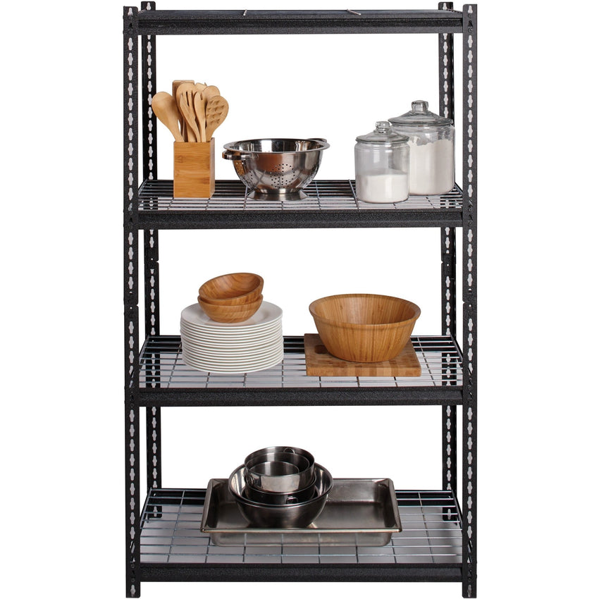 Lorell Wire Deck Shelving 4 Shelves 460 lb Capacity Per Shelf Steel Frame Boltless Assembly (LLR - LLR99928) - SchoolOutlet