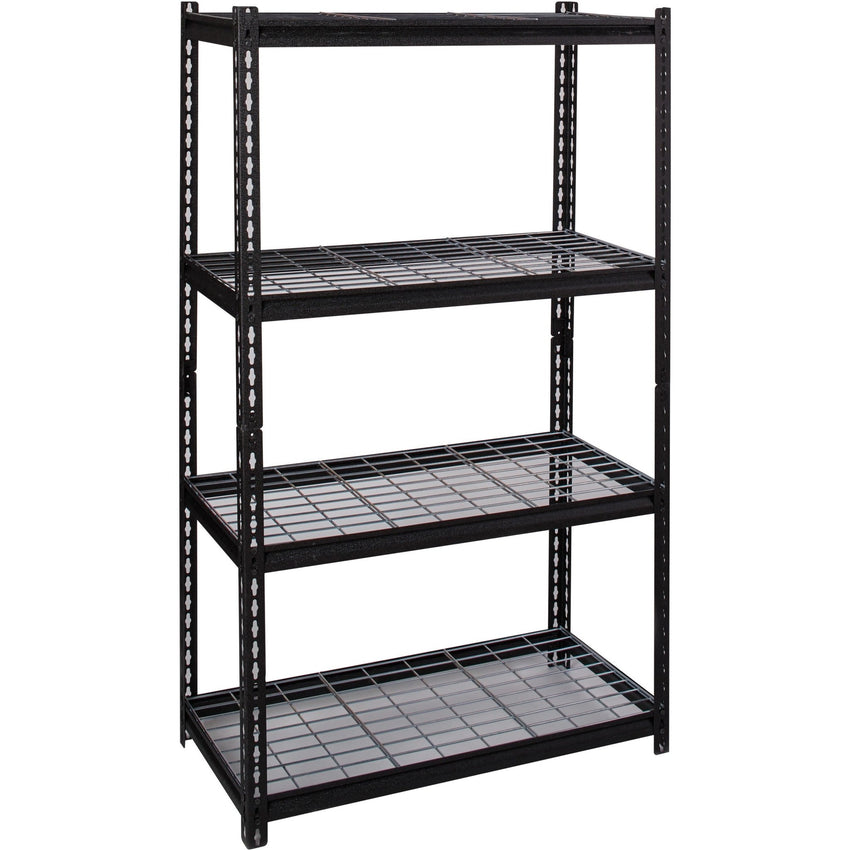 Lorell Wire Deck Shelving 4 Shelves 460 lb Capacity Per Shelf Steel Frame Boltless Assembly (LLR - LLR99928) - SchoolOutlet