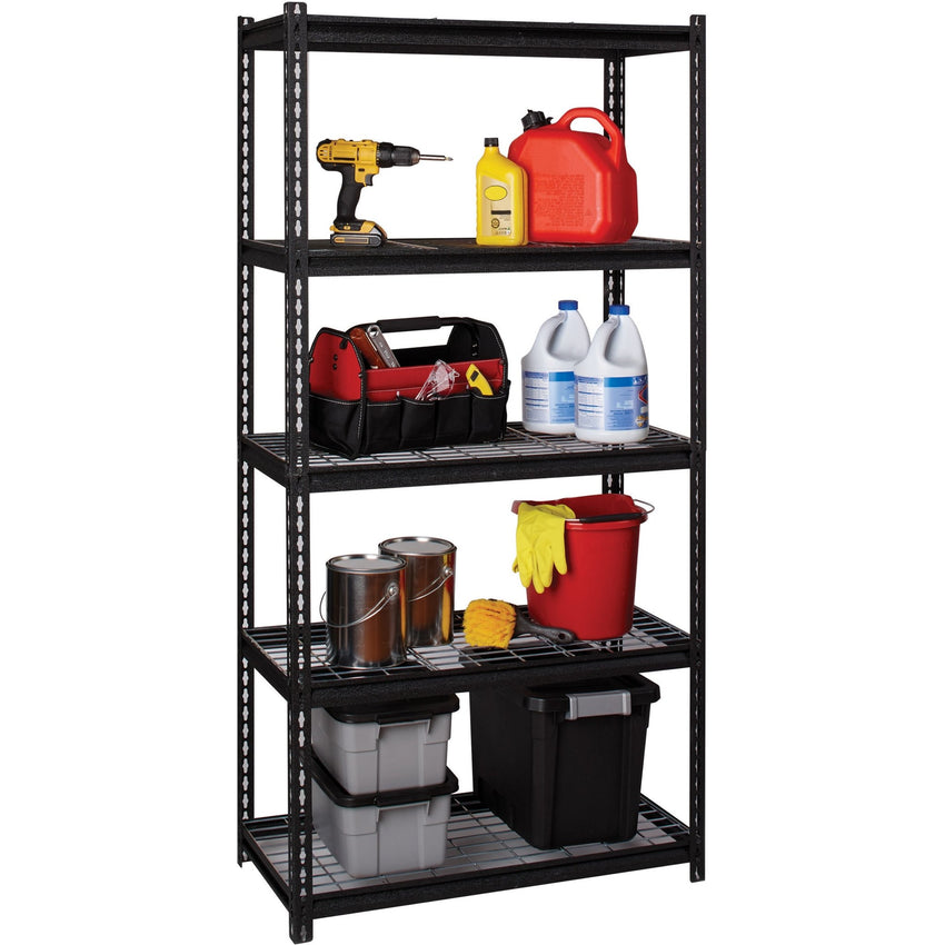 Lorell Wire Deck Shelving 5 Shelves 460 lb Capacity Per Shelf Steel Frame Boltless Assembly (LLR - LLR99929) - SchoolOutlet