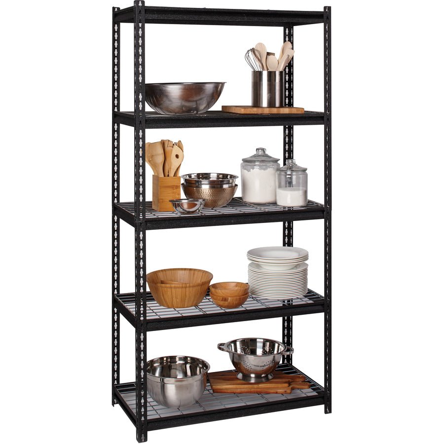Lorell Wire Deck Shelving 5 Shelves 460 lb Capacity Per Shelf Steel Frame Boltless Assembly (LLR - LLR99929) - SchoolOutlet