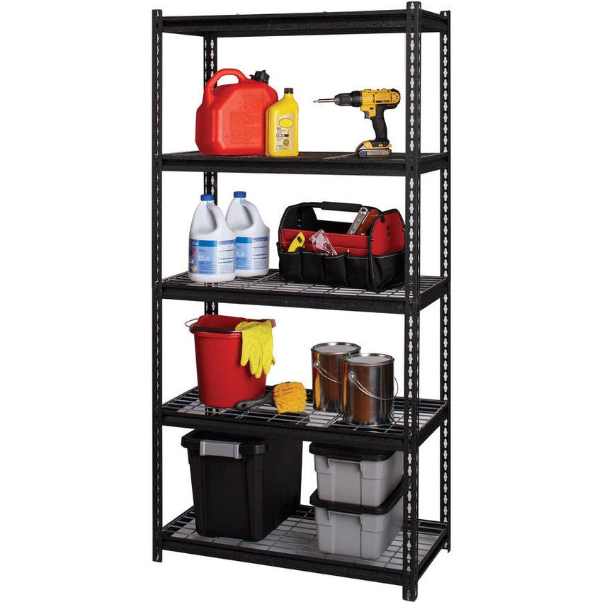 Lorell Wire Deck Shelving 5 Shelves 460 lb Capacity Per Shelf Steel Frame Boltless Assembly (LLR - LLR99929) - SchoolOutlet