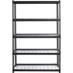 Lorell Wire Deck Shelving 5 Shelves 460 lb Capacity Per Shelf Steel Frame Boltless Assembly Wide Design (LLR - LLR99930) - SchoolOutlet