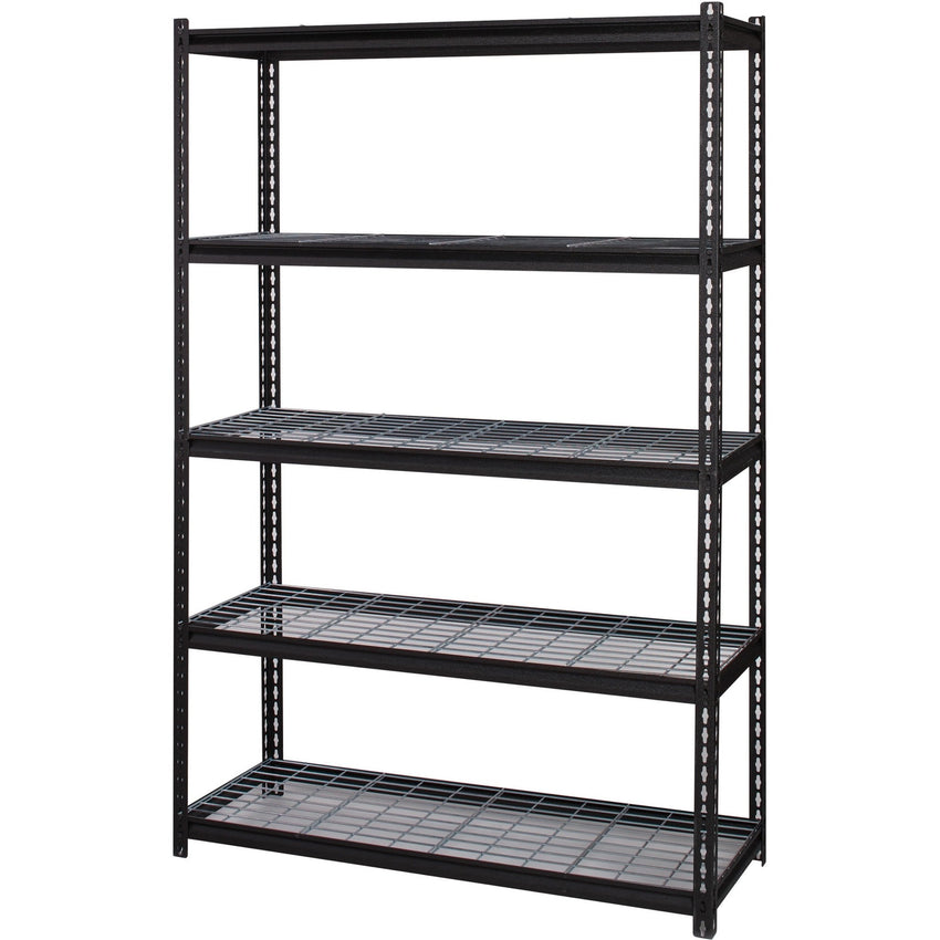 Lorell Wire Deck Shelving 5 Shelves 460 lb Capacity Per Shelf Steel Frame Boltless Assembly Wide Design (LLR - LLR99930) - SchoolOutlet