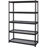 Lorell Wire Deck Shelving 5 Shelves 460 lb Capacity Per Shelf Steel Frame Boltless Assembly Wide Design (LLR - LLR99930) - SchoolOutlet