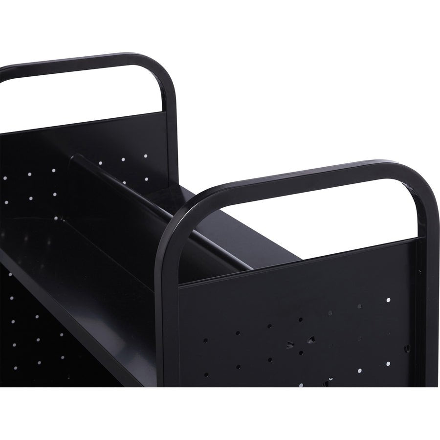 Lorell Double - Sided 6 - Shelf Book Cart with Locking Casters and Steel Construction (LLR - LLR99936S) - SchoolOutlet