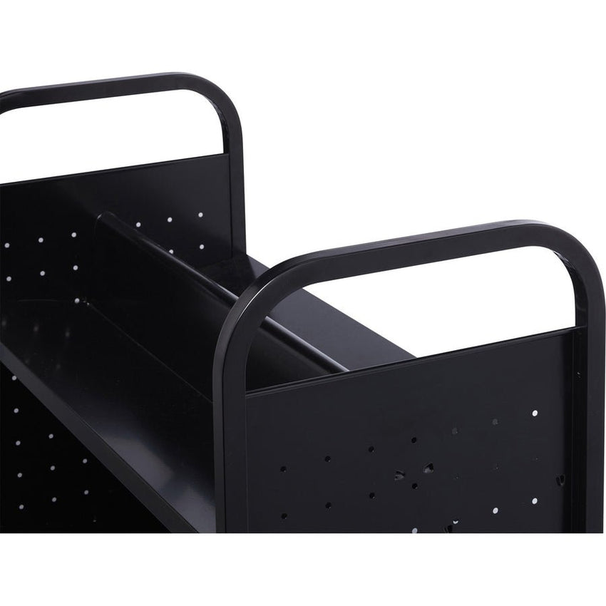 Lorell Double - Sided 6 - Shelf Book Cart with Locking Casters and Steel Construction (LLR - LLR99936S) - SchoolOutlet