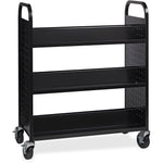 Lorell Double - Sided 6 - Shelf Book Cart with Locking Casters and Steel Construction (LLR - LLR99936S) - SchoolOutlet