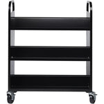 Lorell Double - Sided 6 - Shelf Book Cart with Locking Casters and Steel Construction (LLR - LLR99936S) - SchoolOutlet